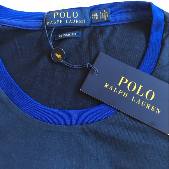 Polo Ralph Lauren Nantucket Crest Blue, White, and Red Striped  Performance Tee - Picture 4 of 11